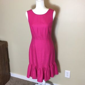 Kate Spade Pink Tweed-Like Midi Sheath Dress